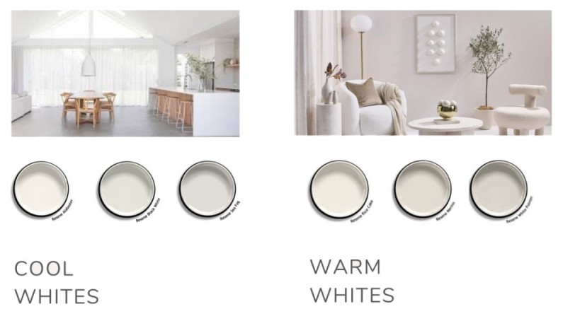 warm cool whites